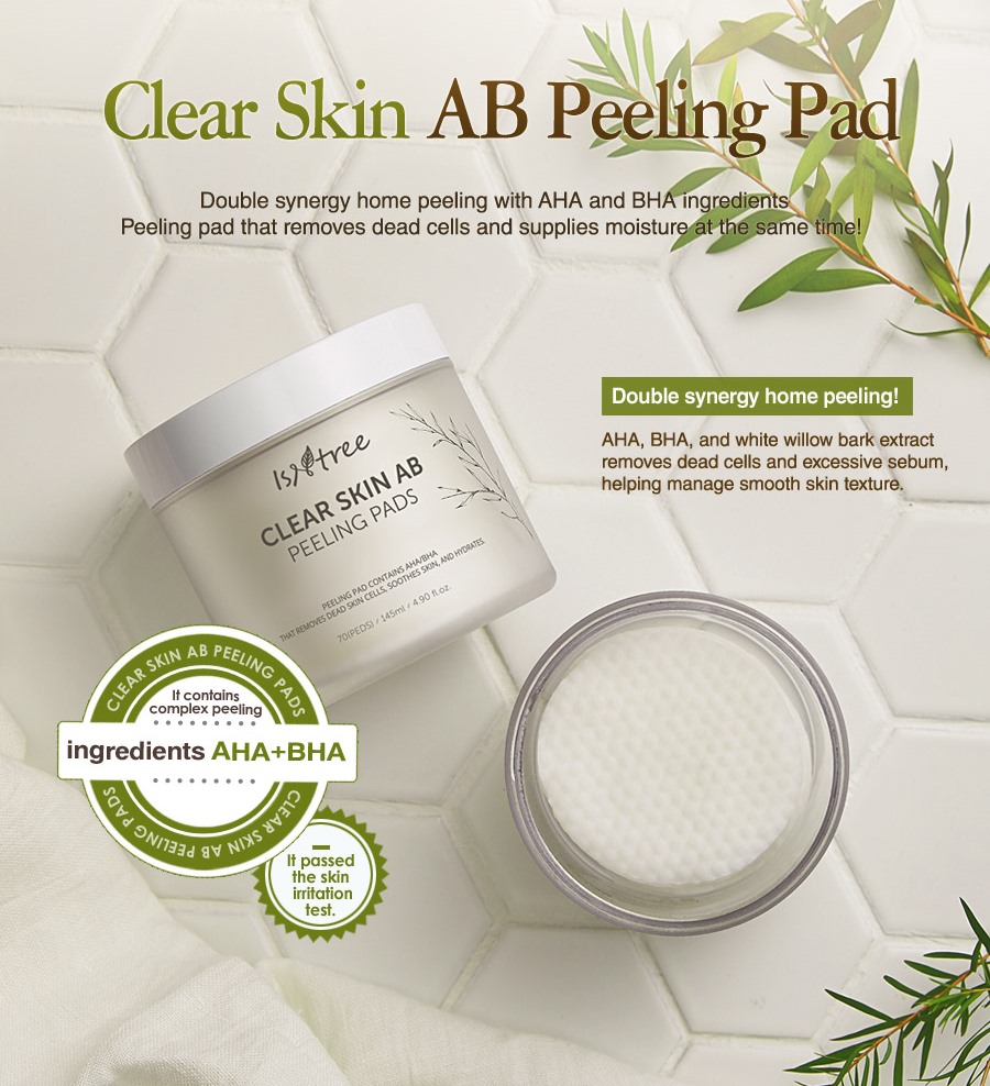    c     Isntree Clear Skin AB Peeling Pads