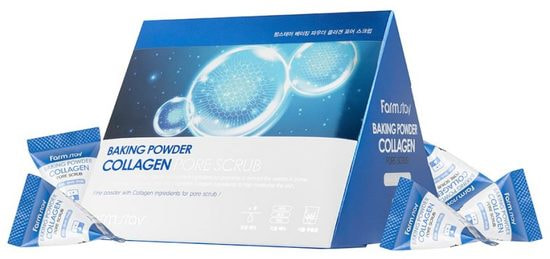        Collagen Baking Powder Pore Scrub FarmStay (,    FarmStay Collagen Baking Powder Pore Scrub)