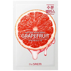      Natural Skin Fit Mask Sheet Grapefruit The Saem.  2
