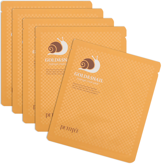         Gold and Snail Hydrogel Mask Pack Petitfee ()