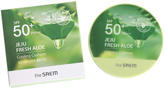    Jeju Fresh Aloe Cooling Cushion Natural Baige SPF 50 The Saem ()