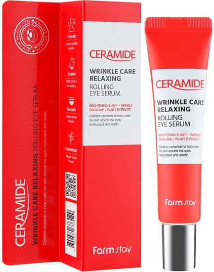          Ceramide Wrinkle Care Relaxing Rolling Eye Serum FarmStay (,         FarmStay)