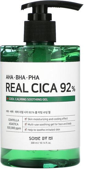       AHA BHA PHA Real Cica 92% Cool Calming Soothing Gel Some By Mi (,        Some By Mi)