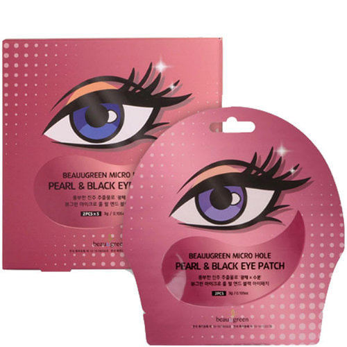        Micro Hole Pearl & Black Eye Patch BeauuGreen (,        Beauugreen Micro Hole Pearl & Black Eye Patch)