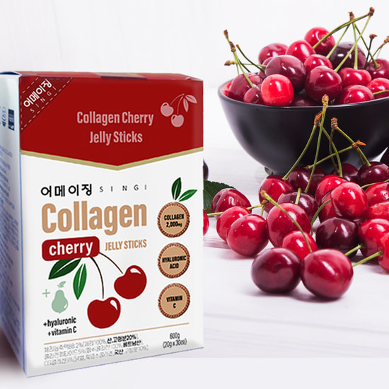         SINGI Collagen Cherry Jelly Sticks (,         SINGI Collagen Cherry Jelly Sticks)