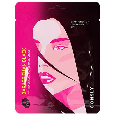       Darker than Black Anti Enlarged Pores Mask Sheet CONSLY (,       Consly Darker than Black Anti Enlarged Pores Mask Sheet)